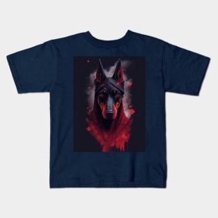 Evil Ninja Dobermann Kids T-Shirt